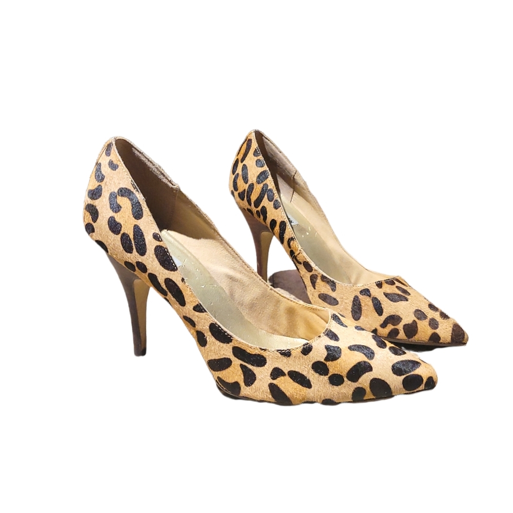 Steve Madden Carmin Leapard Animial Print Calf Hair Leather Heels